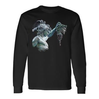 ペルセウスとメデューサ像 長袖Tシャツ - Kawaiitshirt