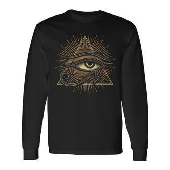 ホルスの目 エジプトのシンボル 古代エジプト神話 長袖Tシャツ - Kawaiitshirt