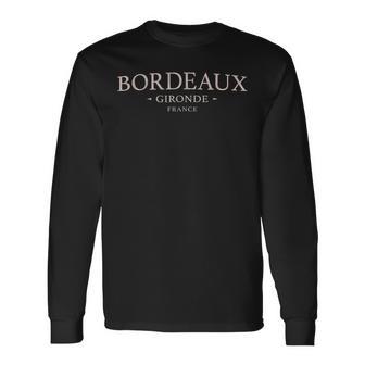 ボルドー フランス シンプル ボルドー フランス 長袖Tシャツ - Kawaiitshirt