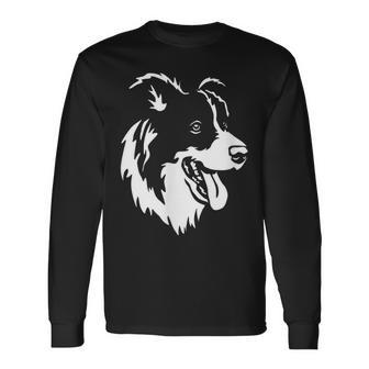 ボーダーコリー 犬 いぬ ボーダーコリー グッズ 長袖Tシャツ - Kawaiitshirt