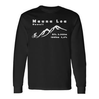 マウナロア ハワイ アメリカ サイクリング 自転車 登山 アウトドア 長袖Tシャツ - Kawaiitshirt
