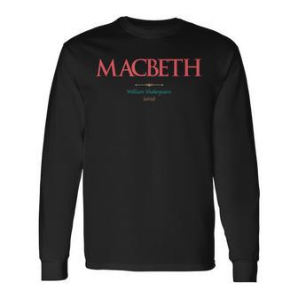 マクベス ウィリアム・シェイクスピア 長袖Tシャツ - Kawaiitshirt