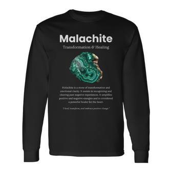 マラカイト宝石の意味 長袖Tシャツ - Kawaiitshirt