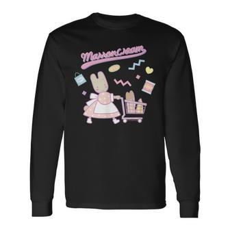 マロンクリーム ショッピングpop 長袖Tシャツ - Kawaiitshirt