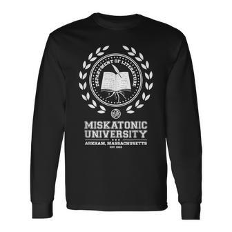 ミスカトニック大学クトゥルフ神話ネクロノミコン Call Of Cthulhu Miskatonic 大学 長袖Tシャツ - Kawaiitshirt