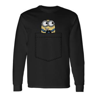 ミニオンズ ボブ イタズラスマイル ポケットヒット 長袖Tシャツ - Kawaiitshirt