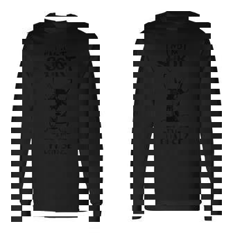 ミニピン、短くはない、楽しいサイズのミニチュアピンシャーのお父さん 長袖Tシャツ - Kawaiitshirt