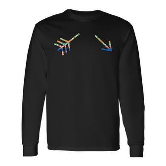 メンズ ミニマリスト インディアン トライバル プリント ネイティブアメリカン 平和の 長袖Tシャツ - Kawaiitshirt