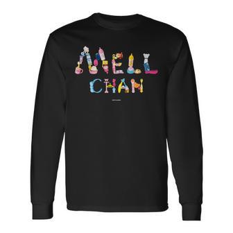 メルちゃん モチーフグラフィック 〜Mellchan〜 長袖Tシャツ - Kawaiitshirt