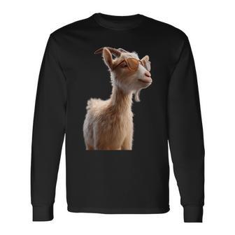 ヤギ 家畜ヤギ 野生ヤギ アイベックス ヤギ 甘味ヤギ 長袖Tシャツ - Kawaiitshirt