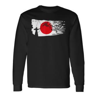 ユミ 弓矢 弓道 日本語アーチェリー 長袖Tシャツ - Kawaiitshirt