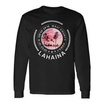 ラハイナ マウイ ハワイ レトロ 長袖tシャツ 長袖Tシャツ - Kawaiitshirt