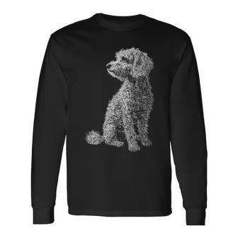 ラブラドゥードル モチーフ ペット イラスト 犬 ラブラドゥードル 長袖Tシャツ - Kawaiitshirt