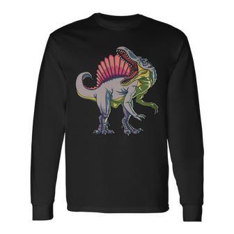 リアルなスピノサウルス 恐竜 先史時代の野生動物 長袖tシャツ 長袖Tシャツ - Kawaiitshirt