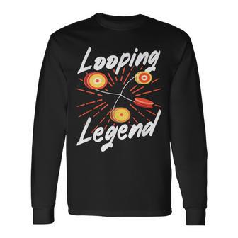 ルーピング レジェンド ヨーヨー ジャグリング ヨーヨーイング ヨーヨー 長袖Tシャツ - Kawaiitshirt