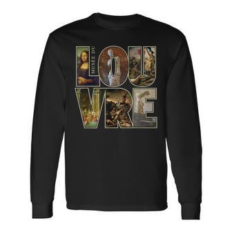 ルーヴル美術館 パリ フランス 芸術作品 長袖Tシャツ - Kawaiitshirt