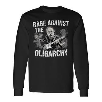 レイジ・アゲインスト・オリガーキー・バーニー・サンダースが抗議レジストと戦う 長袖Tシャツ - Kawaiitshirt