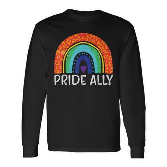 レインボーフラッグ プライド アリー ゲイプライド 月 Lgbtq Ally Lgbt 長袖Tシャツ - Kawaiitshirt