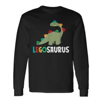 レゴサウルス おもしろ恐竜ザウルス 長袖Tシャツ - Kawaiitshirt