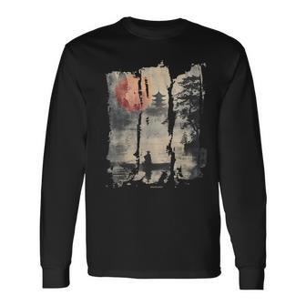 レトロ ヴェイパーウェーブ 原宿 80年代 90年代 日本 浮遊する 世界 長袖Tシャツ - Kawaiitshirt