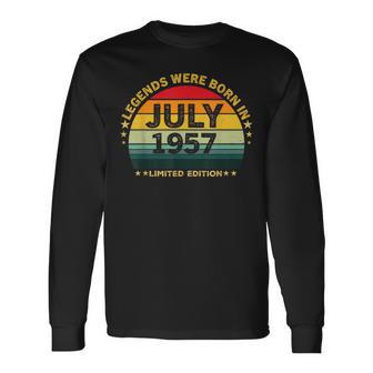 レトロな69歳の誕生日伝説は1957年7月に誕生しました。 長袖Tシャツ - Kawaiitshirt