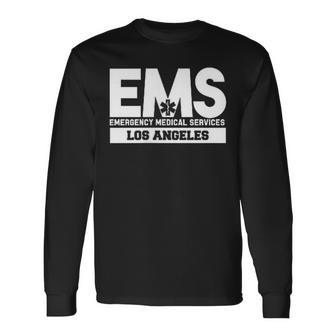 ロサンゼルス カリフォルニア Ems 救急救命士 Emt ユニフォーム 長袖Tシャツ - Kawaiitshirt