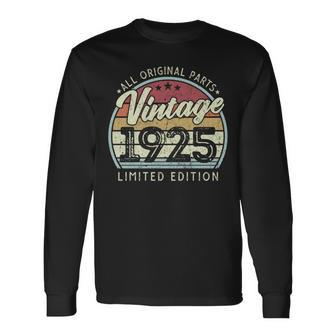ヴィンテージ 1925 限定版 101歳の誕生日 長袖tシャツ 長袖Tシャツ - Kawaiitshirt