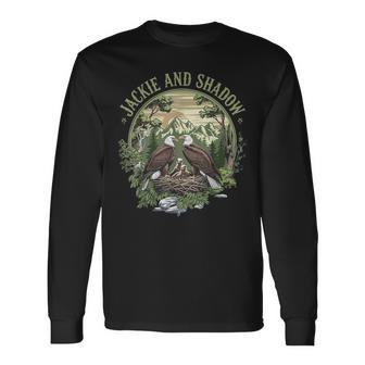 ヴィンテージ ジャッキーとシャドウ 白頭ワシファミリー 自然愛好家 長袖Tシャツ - Kawaiitshirt