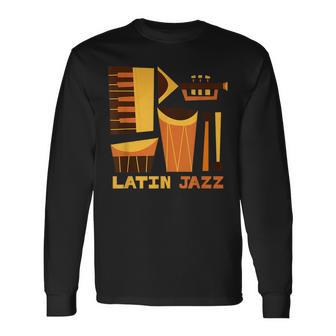 ヴィンテージ ラテンジャズ ミュージックtシャツ 長袖Tシャツ - Kawaiitshirt