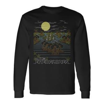 ヴィンテージ レトロ エバーグレーズ国立公園 フロリダ マングローブ 長袖Tシャツ - Kawaiitshirt