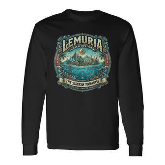 ヴィンテージ レムリア 沈没大陸 長袖Tシャツ - Kawaiitshirt