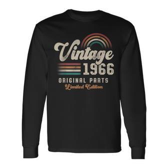 ヴィンテージ1966年、誕生年60年 レトロ 長袖Tシャツ - Kawaiitshirt