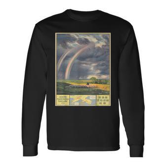 ヴィンテージポスター-南満州鉄道 長袖Tシャツ - Kawaiitshirt