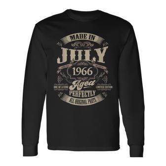 ヴィンテージ還暦伝説 1966年7月 60歳の贈り物 長袖Tシャツ - Kawaiitshirt