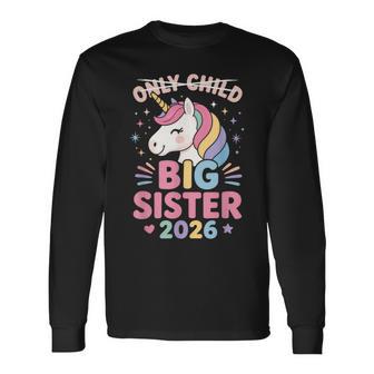 一人っ子に取り消し線を引いたお姉さん 2026 長袖Tシャツ - Kawaiitshirt