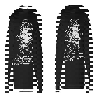 不二子 ペコちゃん風 レトロガール Fujiko 日本 アニメ パロディ 長袖Tシャツ - Kawaiitshirt