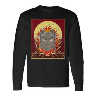 不動明王 金剛乗仏教不動主 日本語 中国語 長袖Tシャツ - Kawaiitshirt