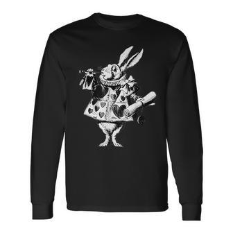 不思議の国のアリス 白うさぎ 長袖Tシャツ - Kawaiitshirt