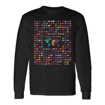 世界の国の国旗 インターナショナル 長袖Tシャツ - Kawaiitshirt