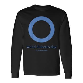 世界糖尿病デー 糖尿病の啓発 長袖Tシャツ - Kawaiitshirt