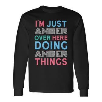 俺はこっちのアンバーなんだよこいつはアンバー・シングス・ネームをやってるだけ 長袖tシャツ 長袖Tシャツ - Kawaiitshirt
