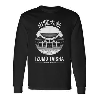 出雲大社 神社 日本 切手 定型 お土産 長袖Tシャツ - Kawaiitshirt