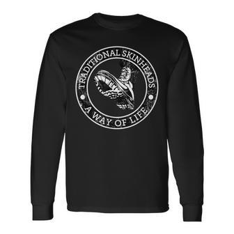 反人種差別主義者トロージャンスキンヘッド服 トラディショナルスキンヘッド 長袖Tシャツ - Kawaiitshirt