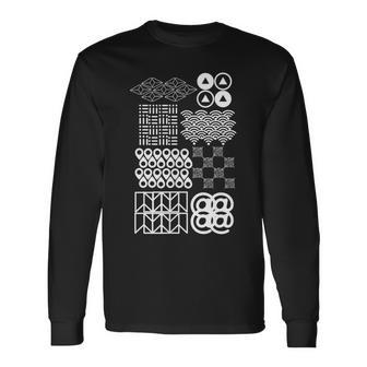 吉祥文様 アイコン版 長袖Tシャツ - Kawaiitshirt