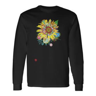 和ポップ ひまわり 長袖Tシャツ - Kawaiitshirt