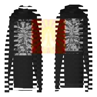 天照 女神 昇る太陽 日本神話 長袖Tシャツ - Kawaiitshirt