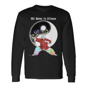 太極拳をする猫 長袖Tシャツ - Kawaiitshirt