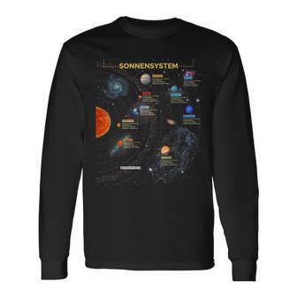 太陽系tシャツ 完璧な宇宙愛好家へのギフトtシャツ 長袖Tシャツ - Kawaiitshirt
