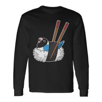寿司ロール オウム I Kawaii Food I Blue-Masked Lovebird 長袖tシャツ 長袖Tシャツ - Kawaiitshirt
