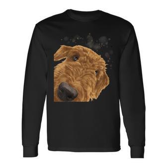 愉快な犬 エアデールテリア 長袖Tシャツ - Kawaiitshirt